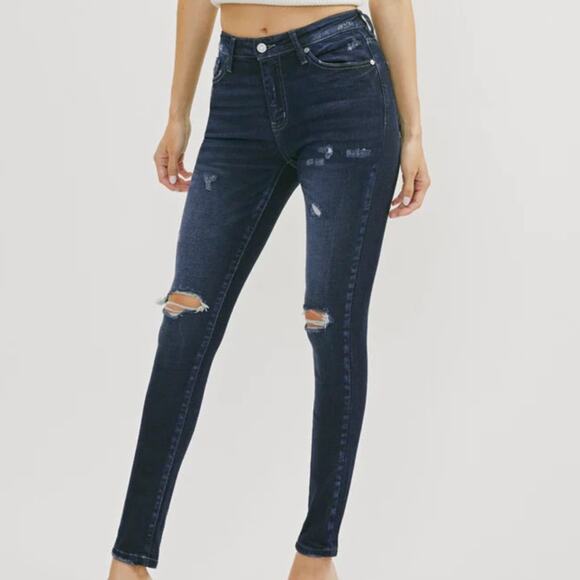 KanCan Hilarie High Rise Distressed Super Skinny Jeans - Picture 2 of 11